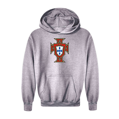 Youth Kids Portugal National Soccer Team Pullover Hoodie