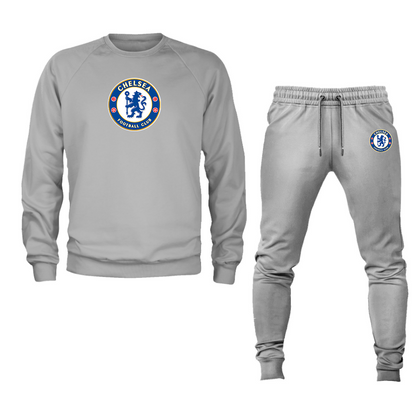 Men's Chelsea Soccer Soccer Logo Crewneck Sweatshirt Joggers Suit