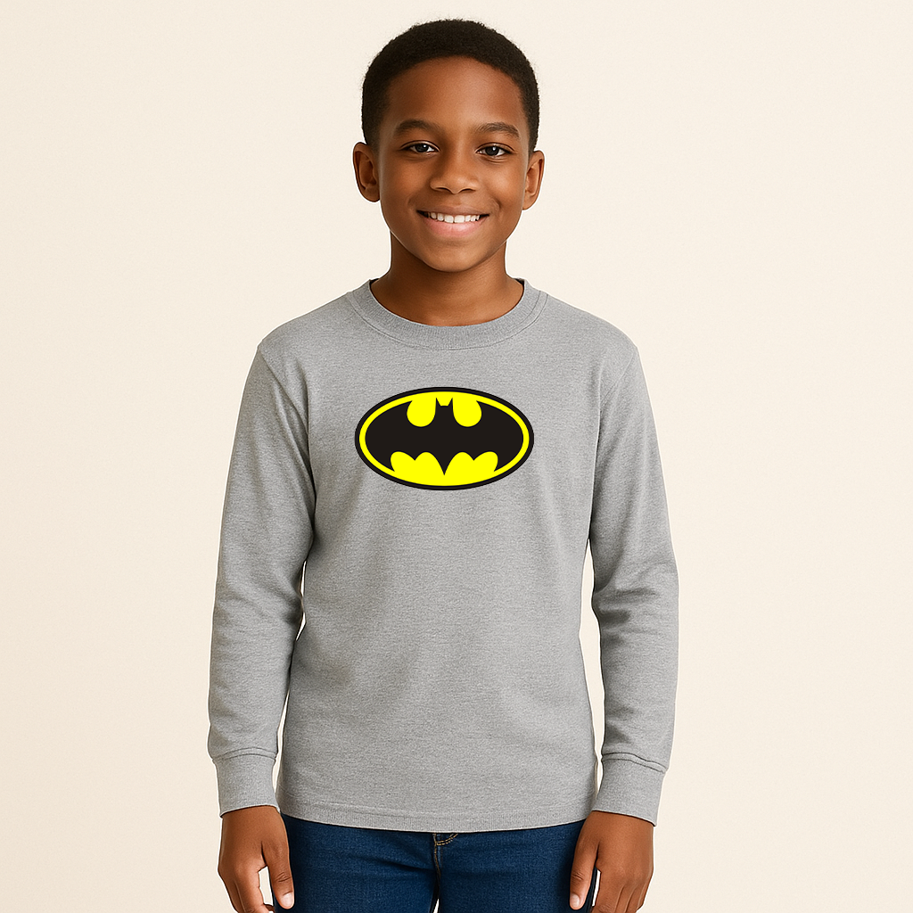 Youth Kids DC Comics Batman Long Sleeve T-Shirt