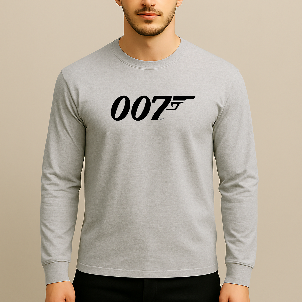 Men's 007 James Bond Movie Long Sleeve T-Shirt