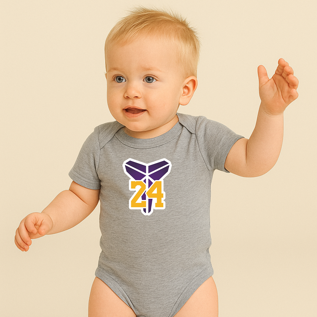 Kobe Bryant Mamba 24 Baby Romper Onesie