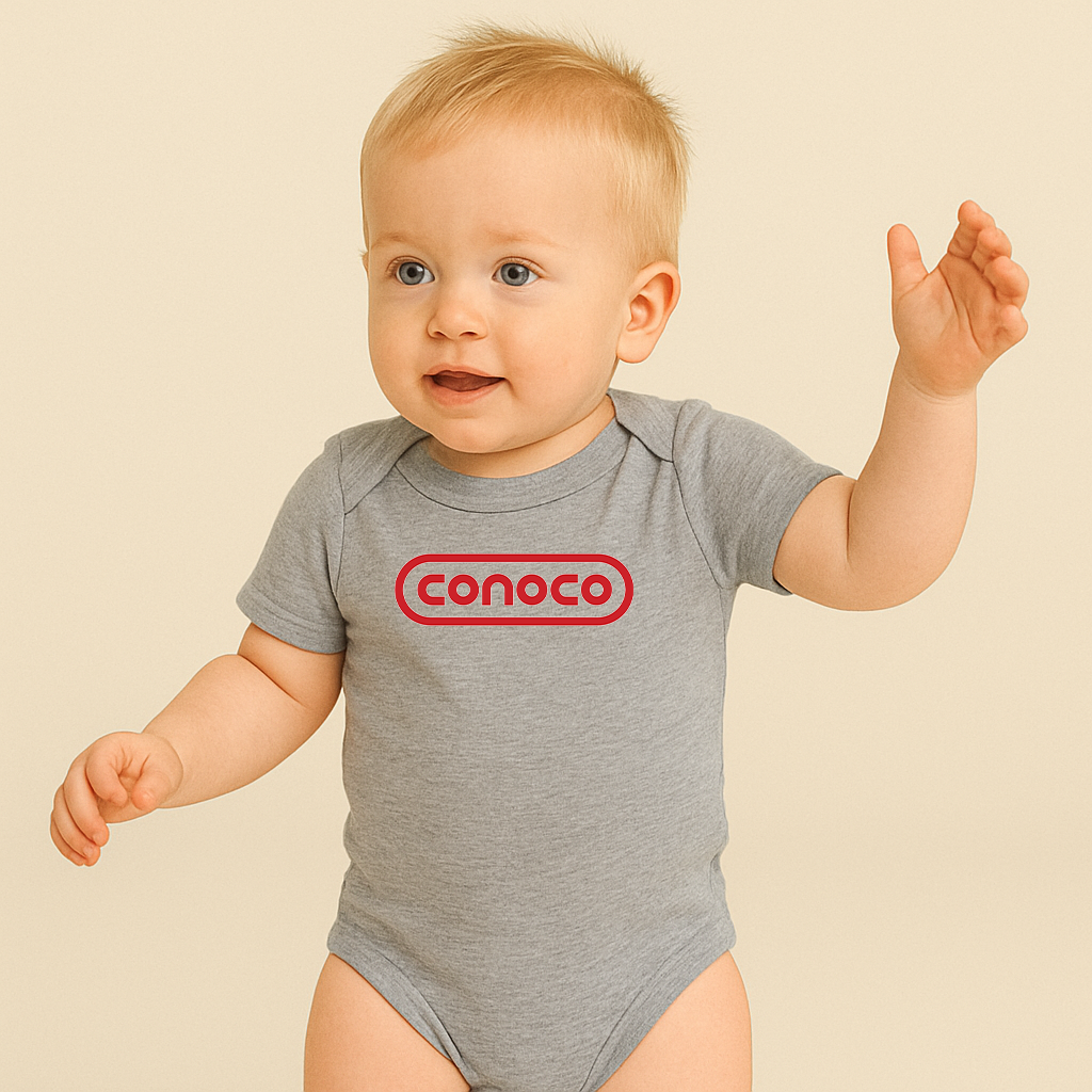 Conoco Gas Station Baby Romper Onesie