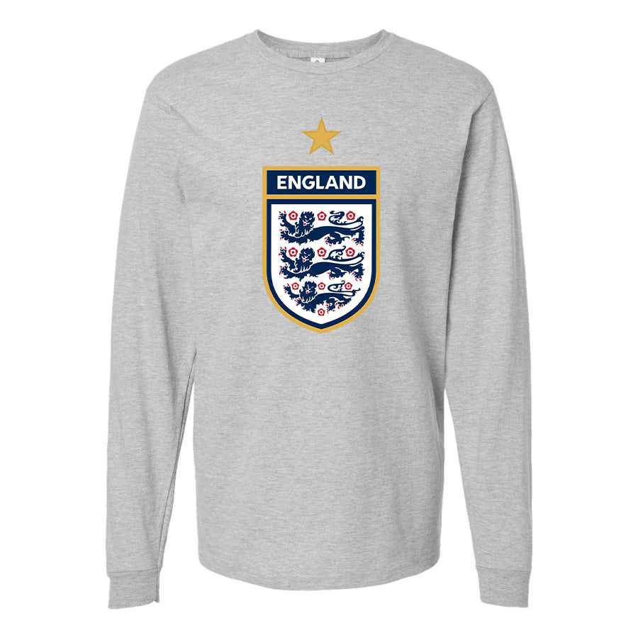 Men's England National Soccer Team Long Sleeve T-Shirt