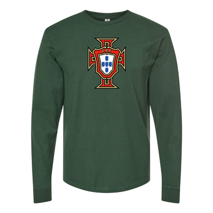Men's Portugal National Soccer Team Long Sleeve T-Shirt