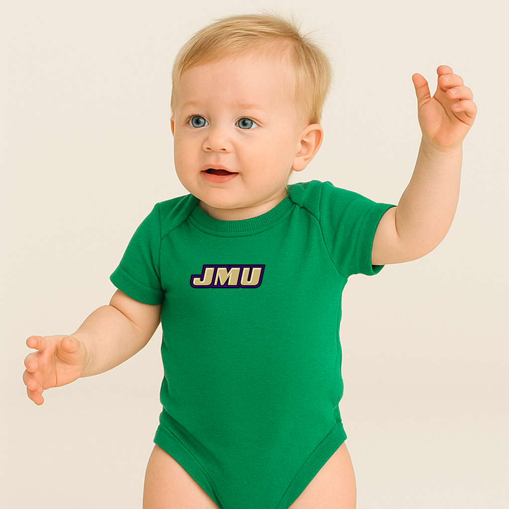 James Madison Dukes Logo Baby Romper Onesie