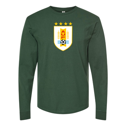 Men's Uruguay National Soccer Team Long Sleeve T-Shirt