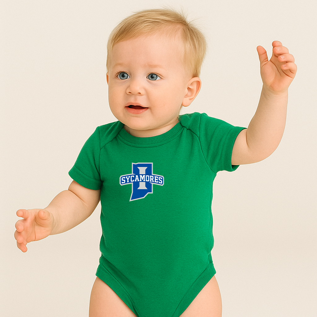 Indiana State Sycamores Logo Baby Romper Onesie
