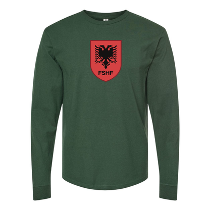 Men's Albania National Soccer Team Long Sleeve T-Shirt