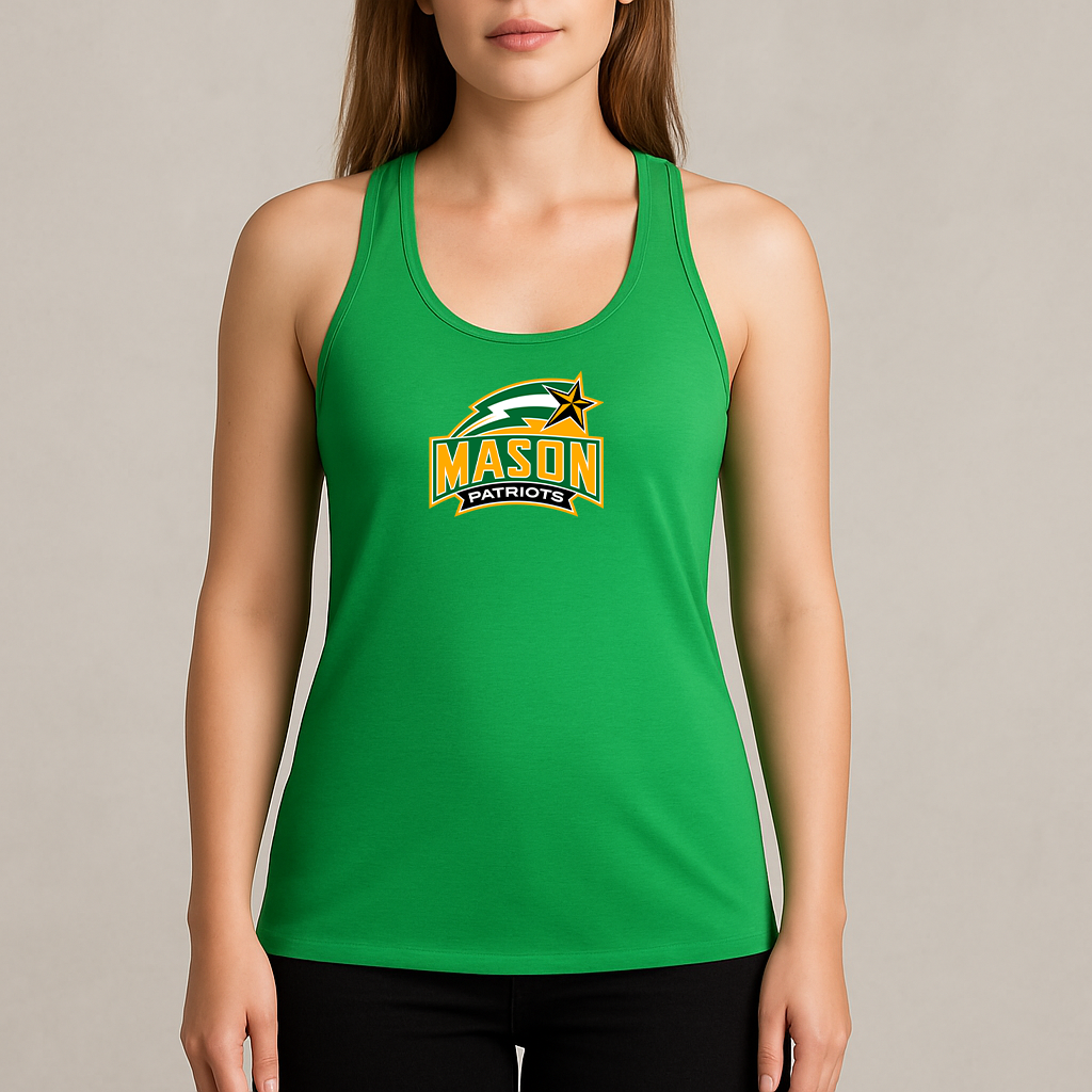 Women's George Mason Patriots Logo Next Level Ideal Racerback Tank
