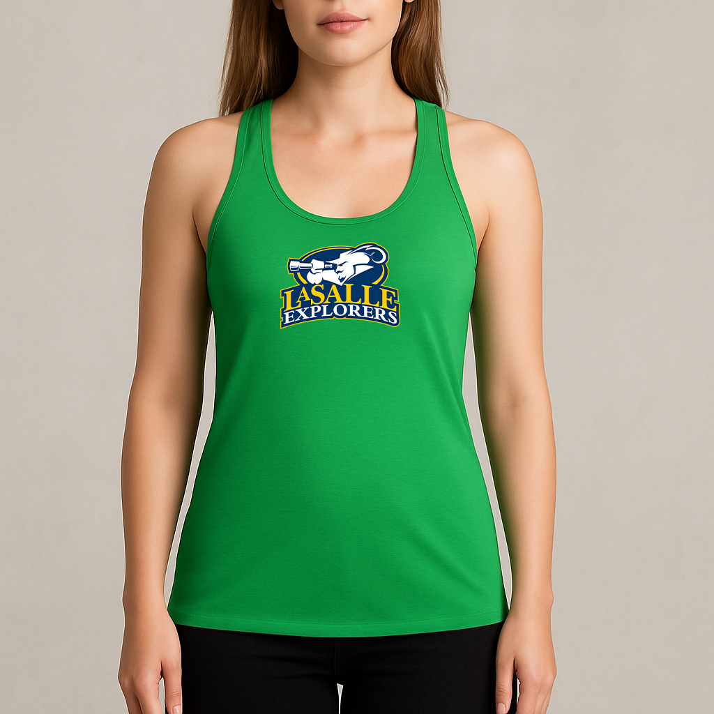 Women's La Salle Explorers Logo Next Level Ideal Racerback Tank