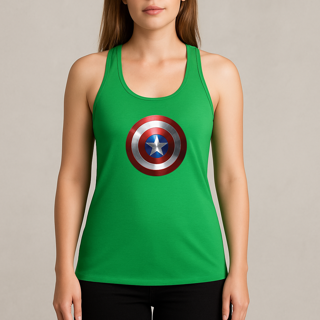 Women's Captain America Racerback Tank Top