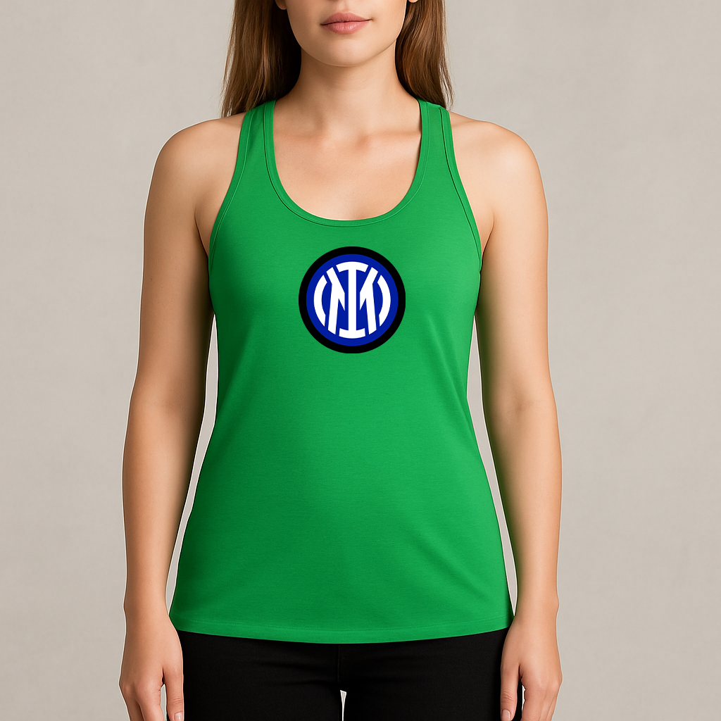 Women's Inter Milan 2025 Soccer Logo Next Level Ideal Racerback Tank