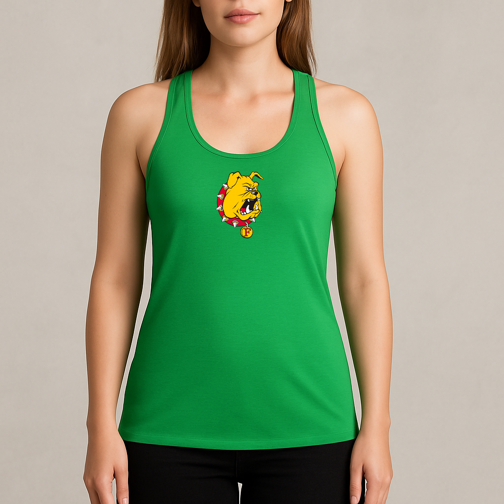 Women's Ferris State Bulldogs Logo Next Level Ideal Racerback Tank