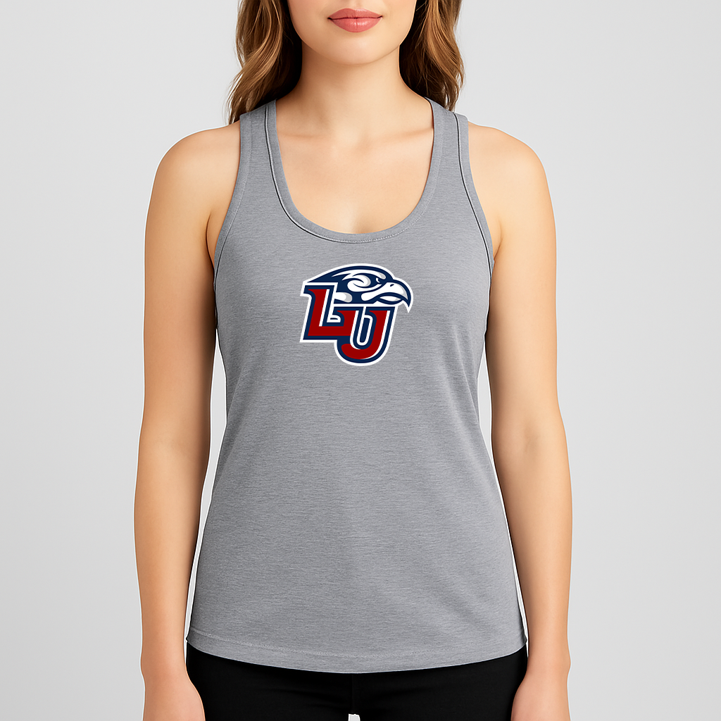 Women's Liberty Flames Logo Next Level Ideal Racerback Tank