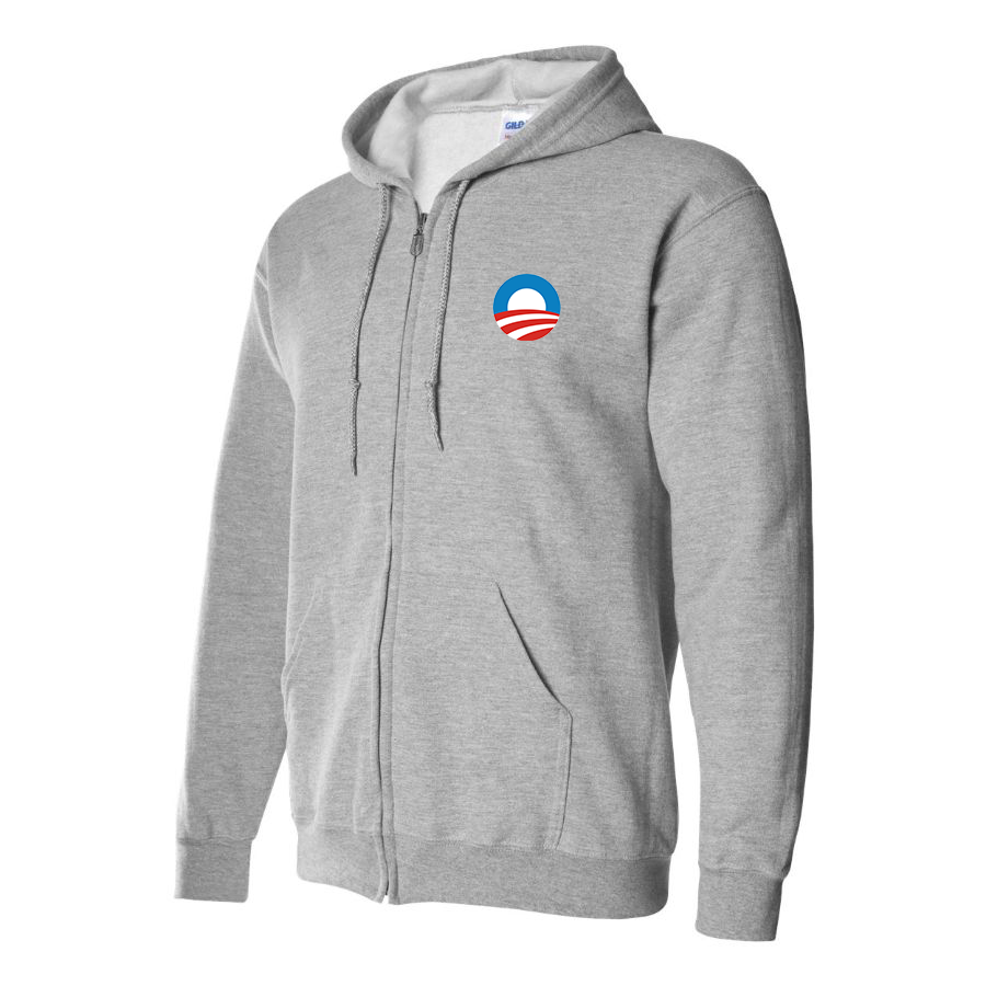 Men's Obama Logo Zipper Hoodie