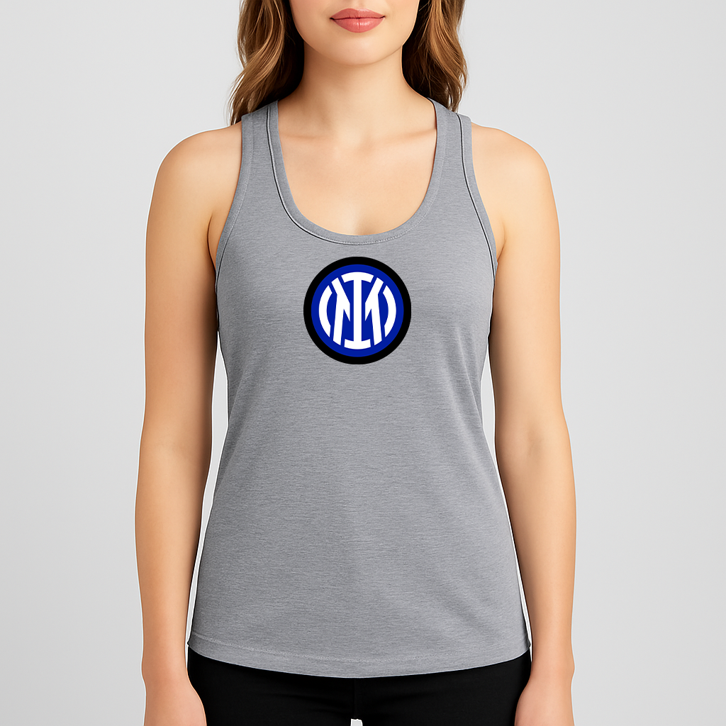 Women's Inter Milan 2025 Soccer Logo Next Level Ideal Racerback Tank