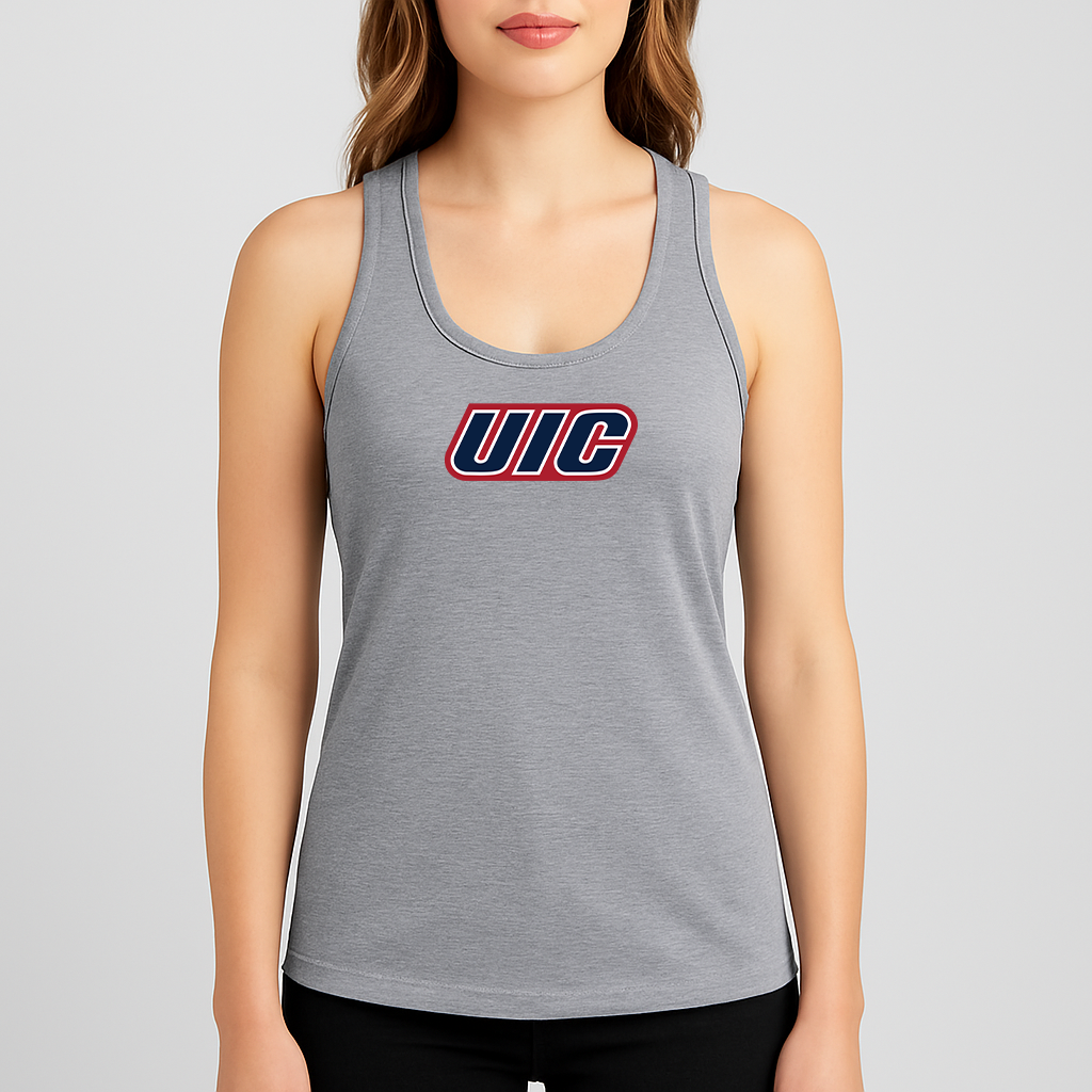 Women's Illinois Chicago Flames Logo Next Level Ideal Racerback Tank
