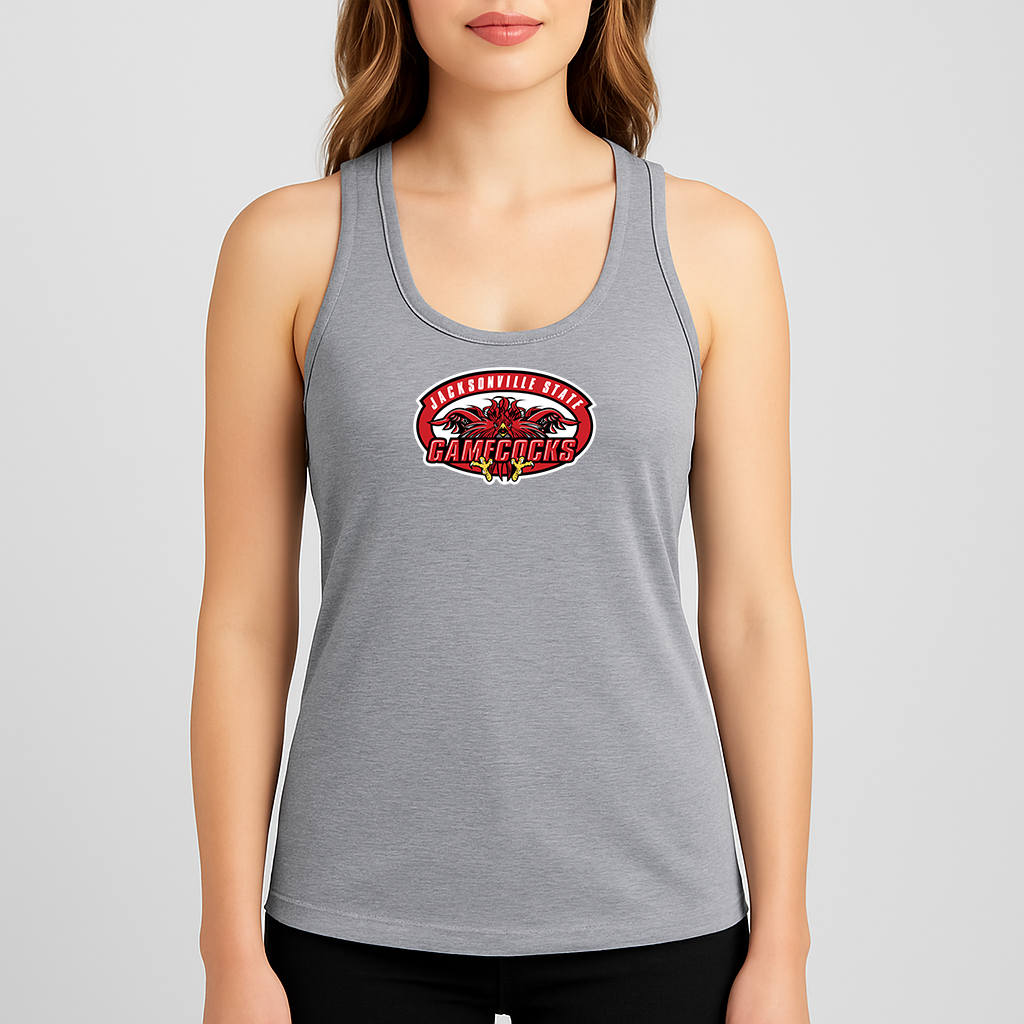 Women's Jacksonville State Gamecocks Logo Next Level Ideal Racerback Tank