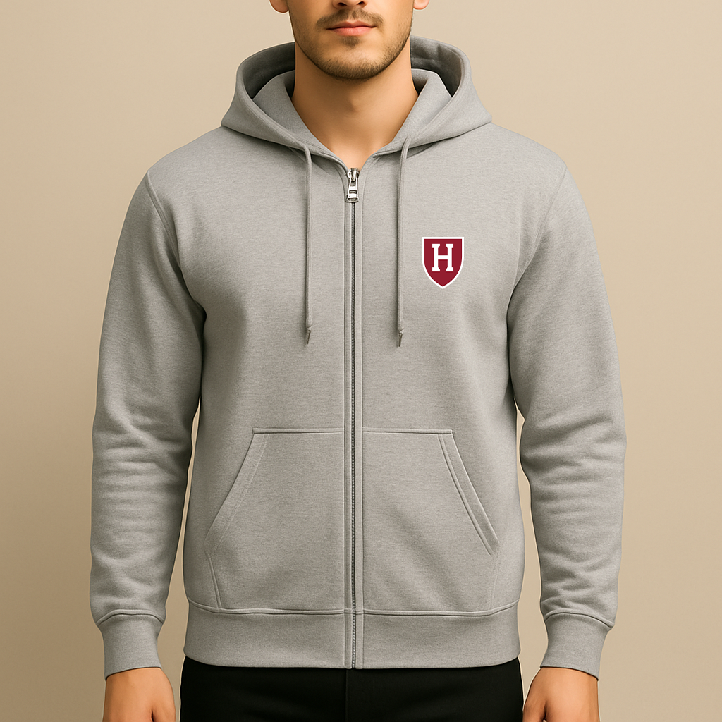 Men's Harvard Crimson Logo Zipper Hoodie