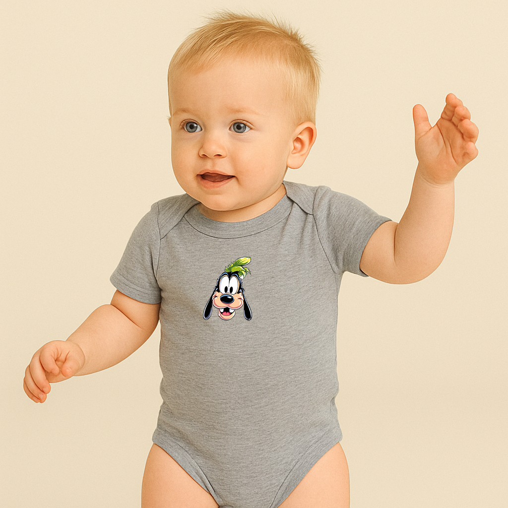George Goofy Disney Smiley Face Baby Romper Onesie
