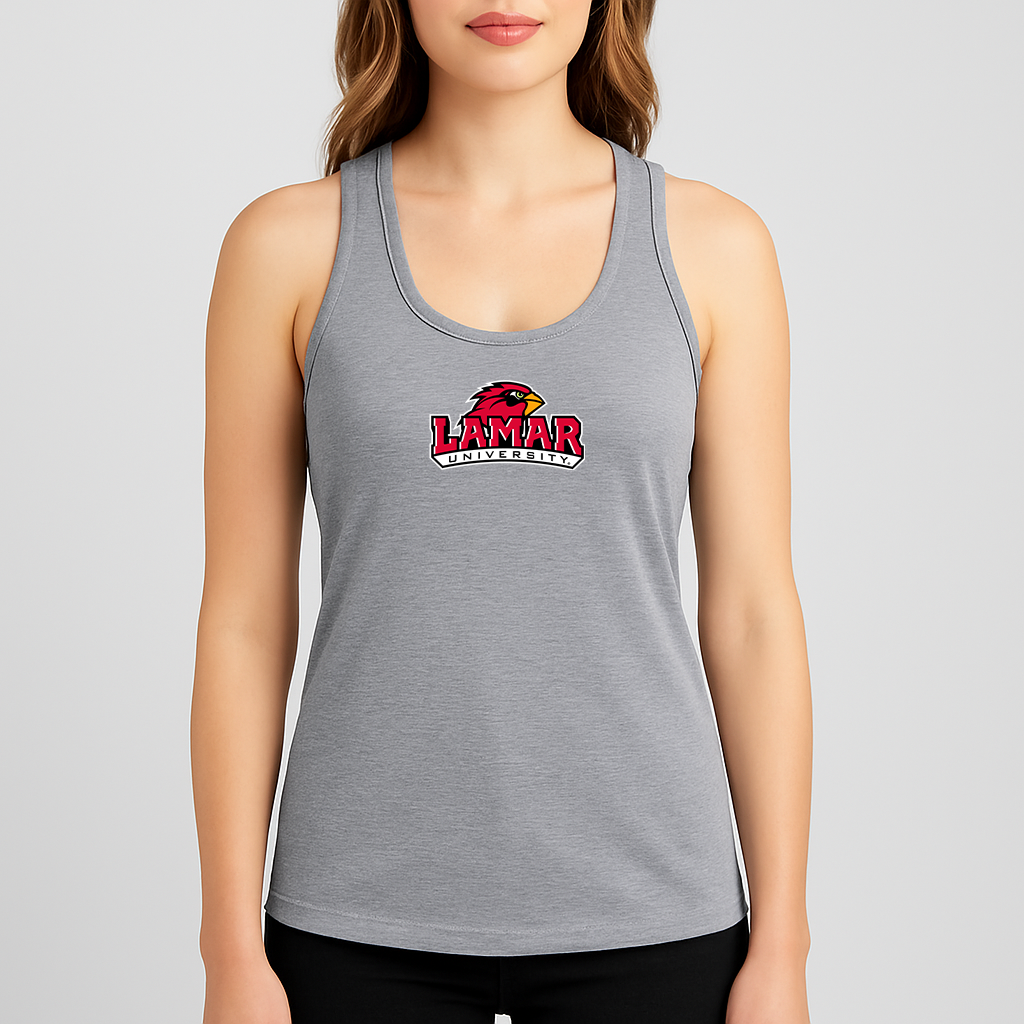 Women's Lamar Cardinals Logo Next Level Ideal Racerback Tank