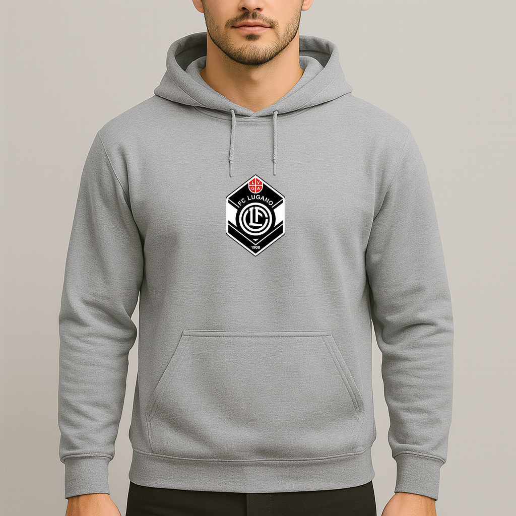 Men's FC Lugano Soccer Logo Pullover Hoodie