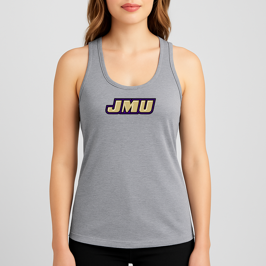 Women's James Madison Dukes Logo Next Level Ideal Racerback Tank