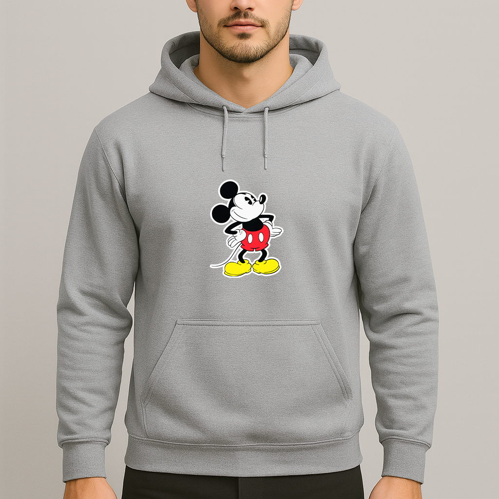 Men’s Mickey Mouse Cartoon Pullover Hoodie