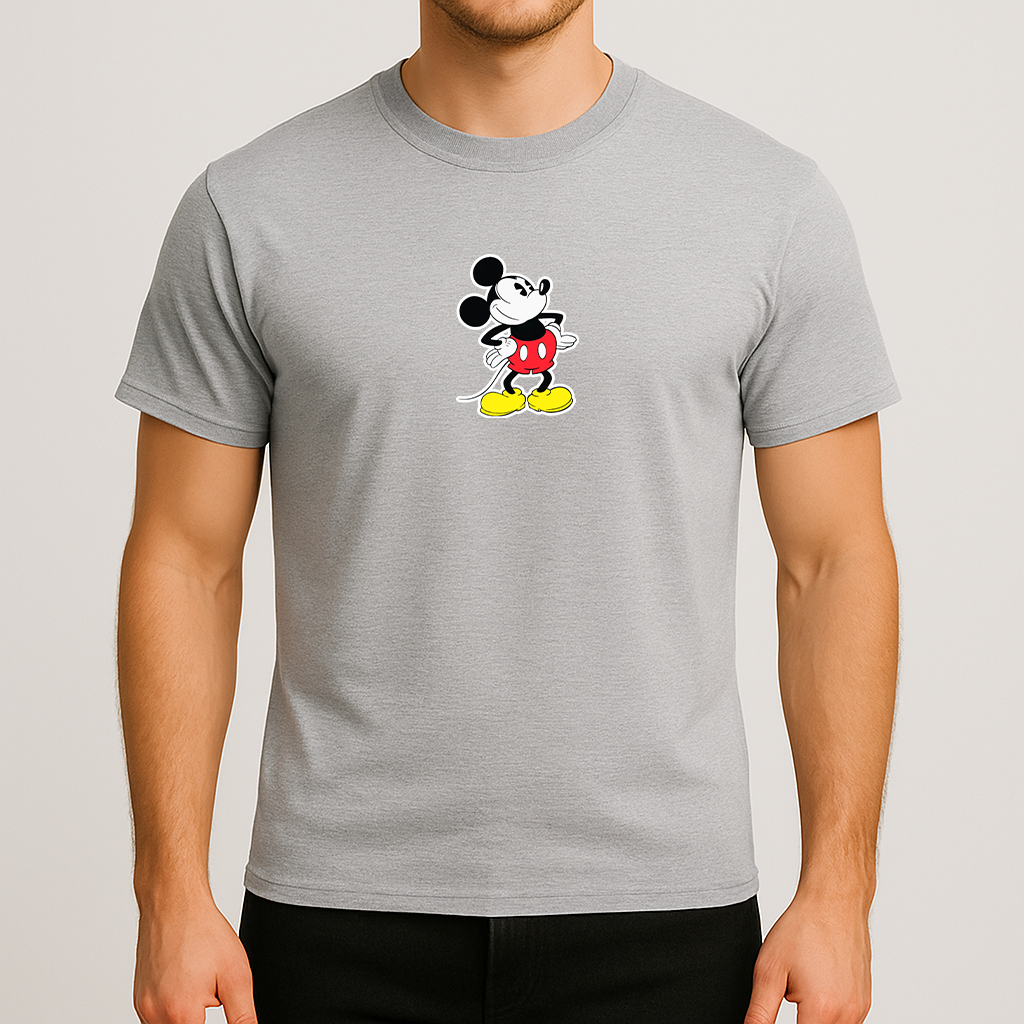 Men's Mickey Mouse Cartoon Cotton T-Shirt