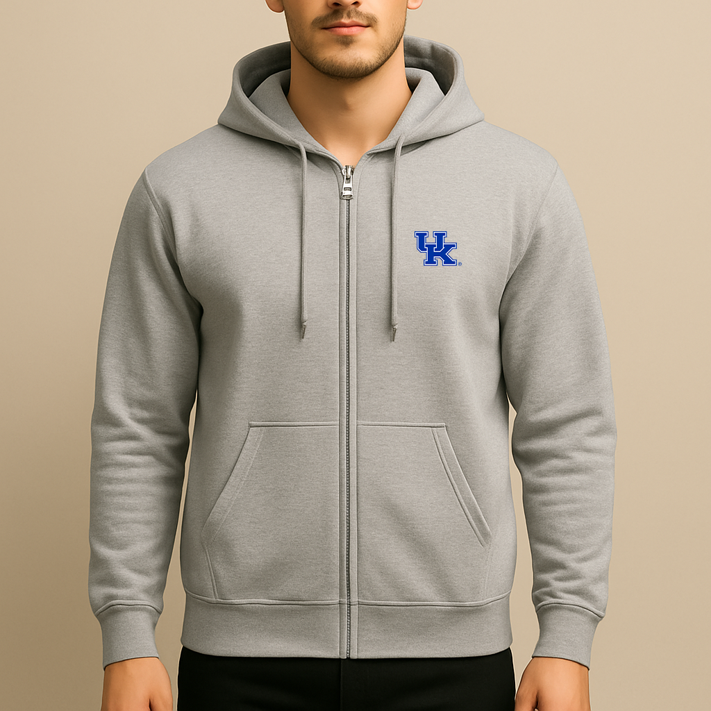 Men's Kentucky Wildcats Logo  Zipper Hoodie