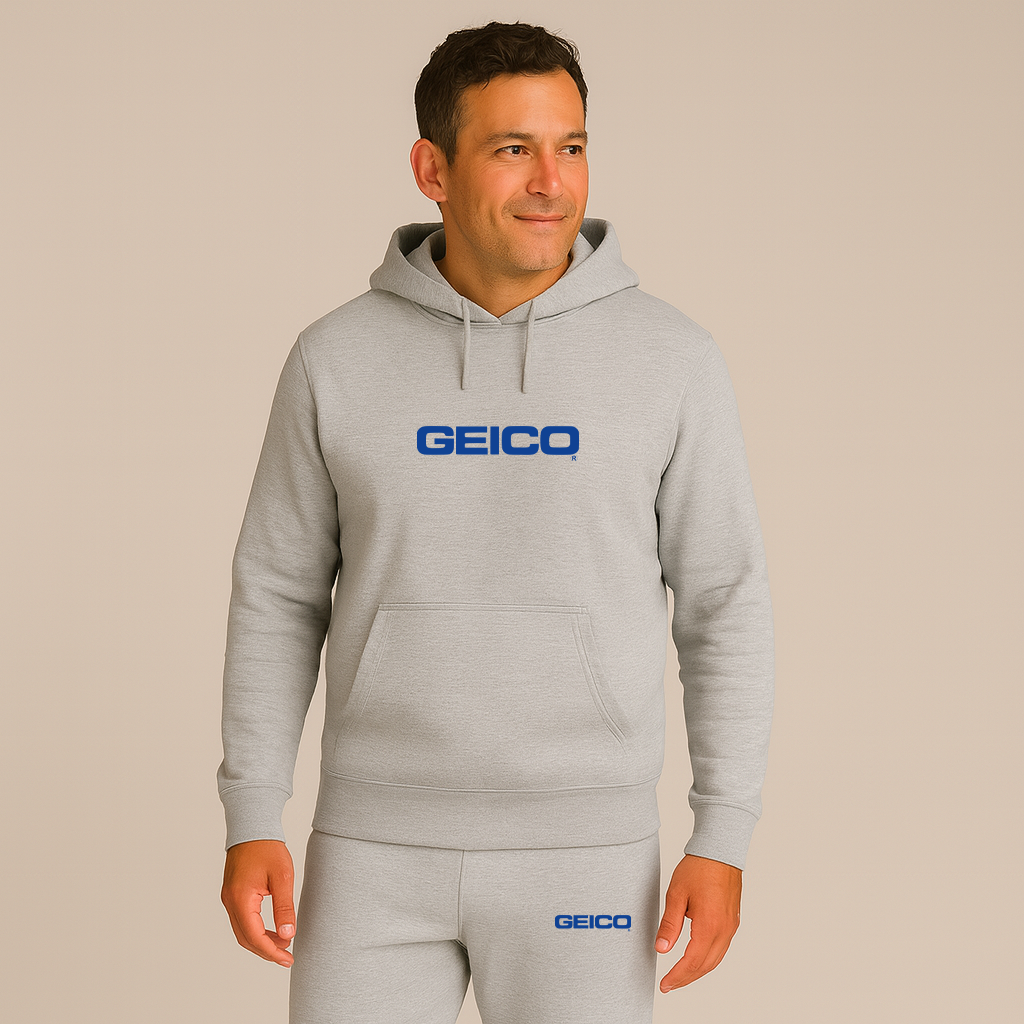 Men's Geico Logo Hoodie Joggers Set