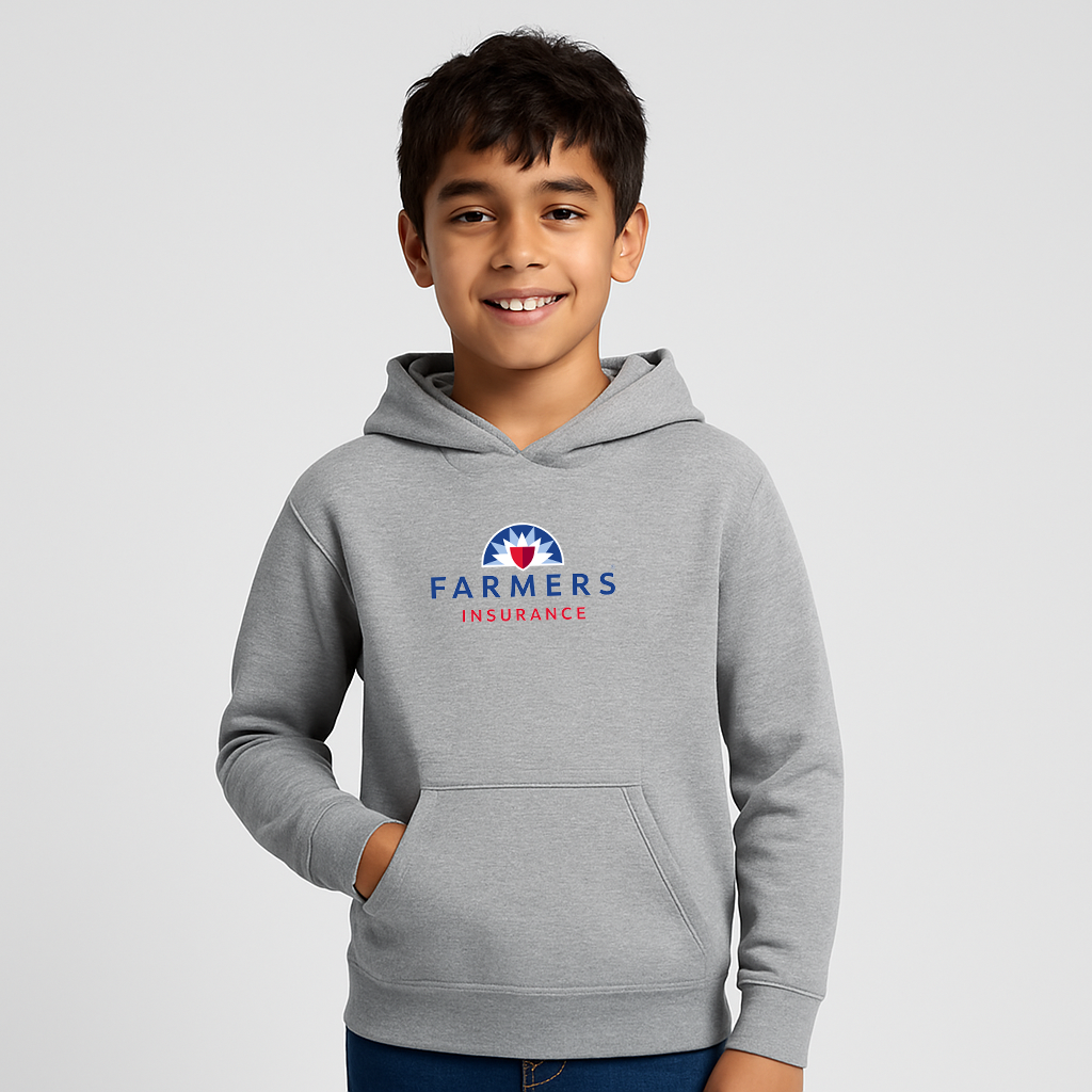 Youth Farmer_s Insurance Logo Pullover Hoodie