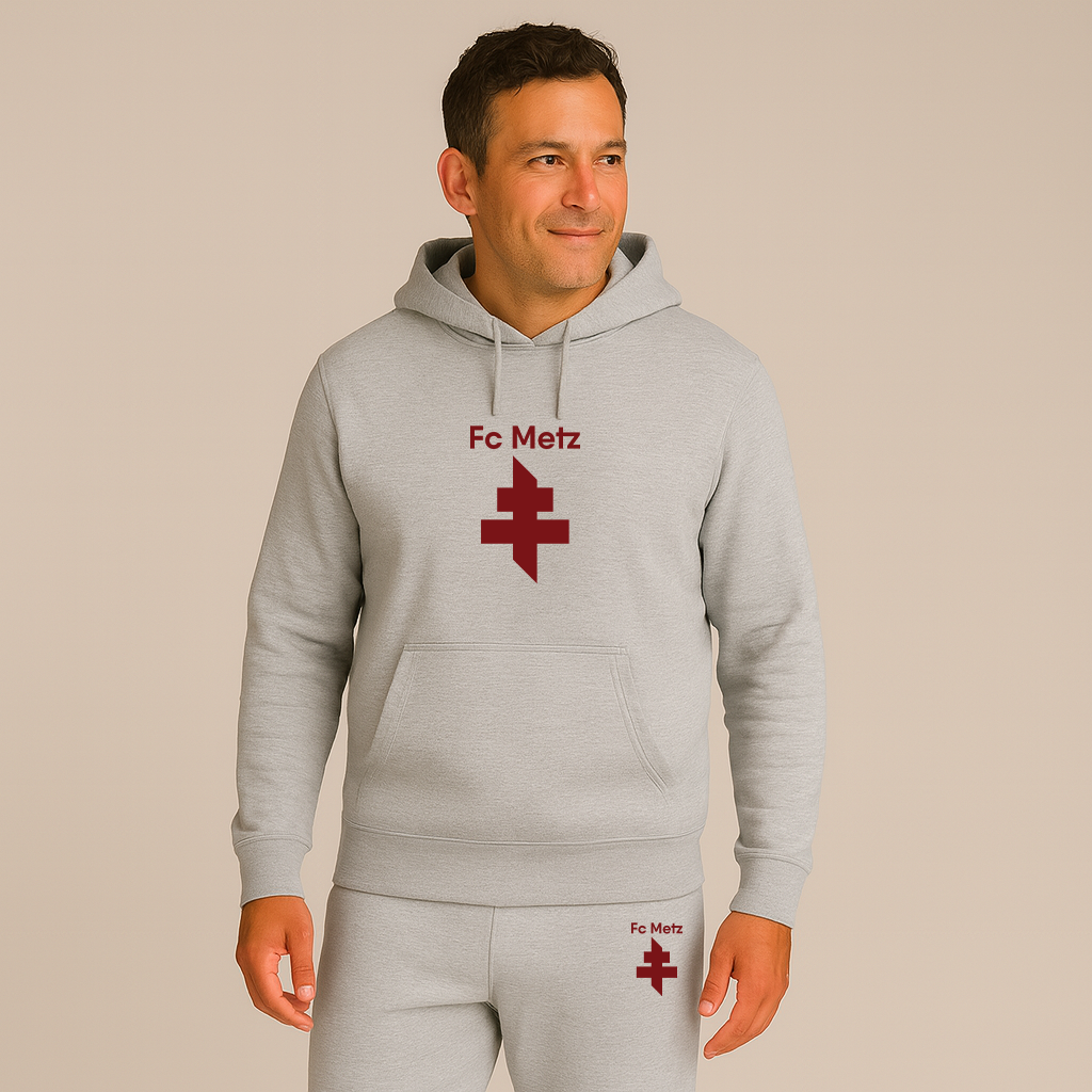 Men's FC Metz Soccer Logo Hoodie Joggers Set