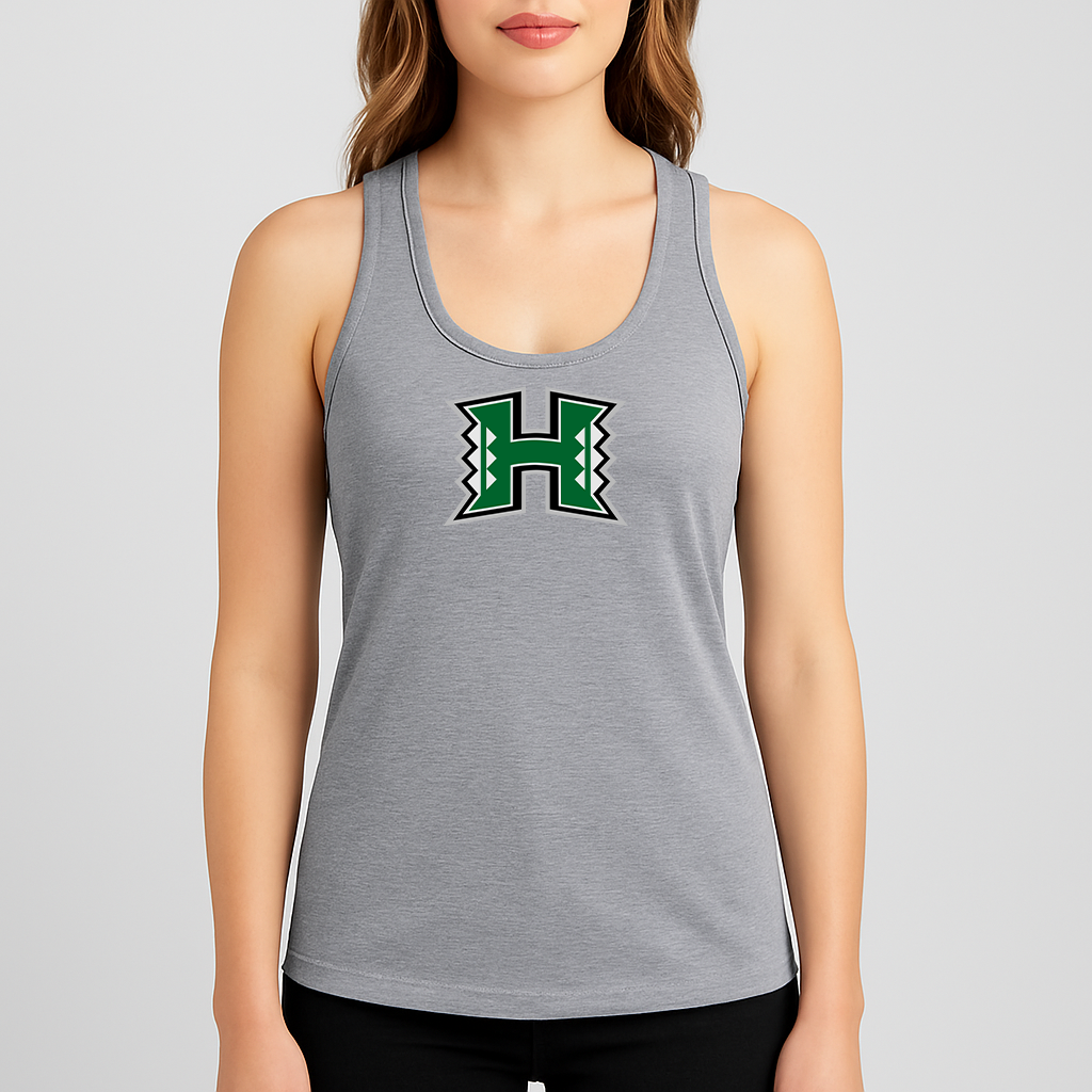 Women's Hawaii Warriors Logo Next Level Ideal Racerback Tank