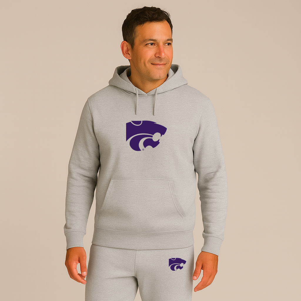 Men's Kansas State Wildcats Logo Hoodie Joggers Set