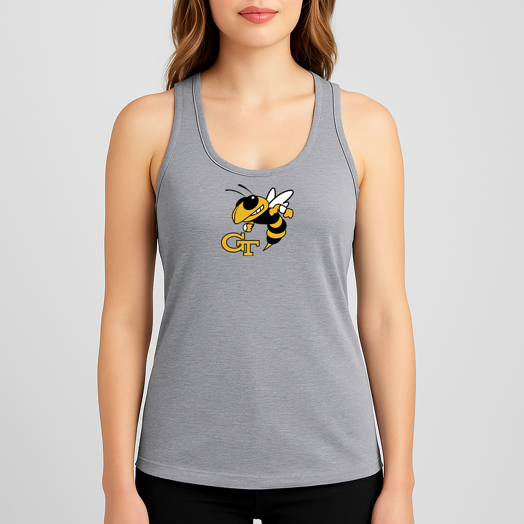 Women's Georgia Tech Yellow Jackets Logo Next Level Ideal Racerback Tank