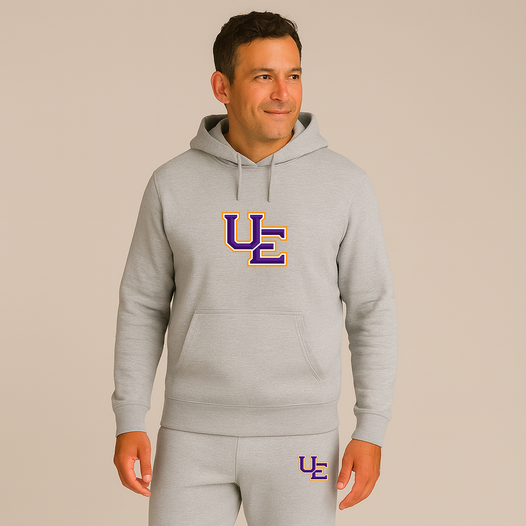 Men's Evansville Purple Aces Logo Hoodie Joggers Set