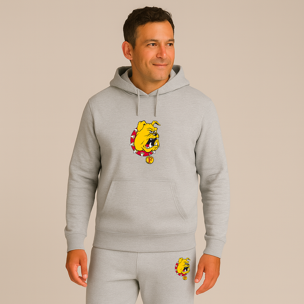 Men's Ferris State Bulldogs Logo Hoodie Joggers Set