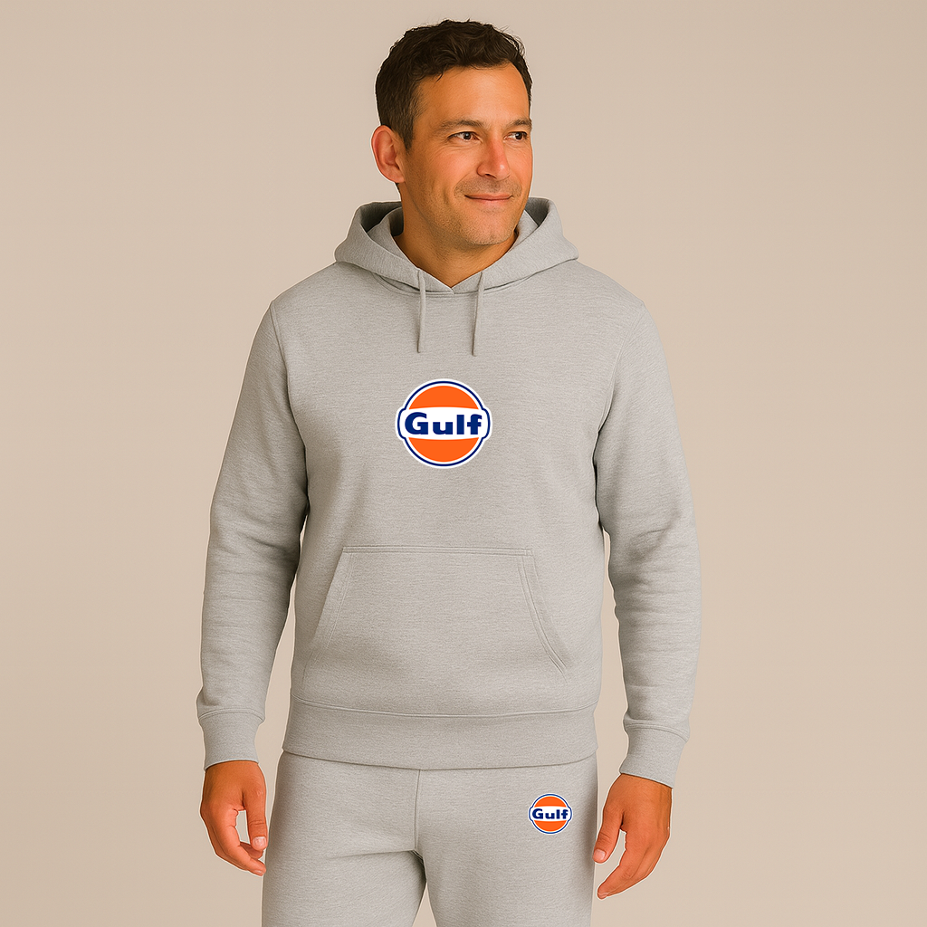 Men's Gulf Oil Logo Hoodie Joggers Set