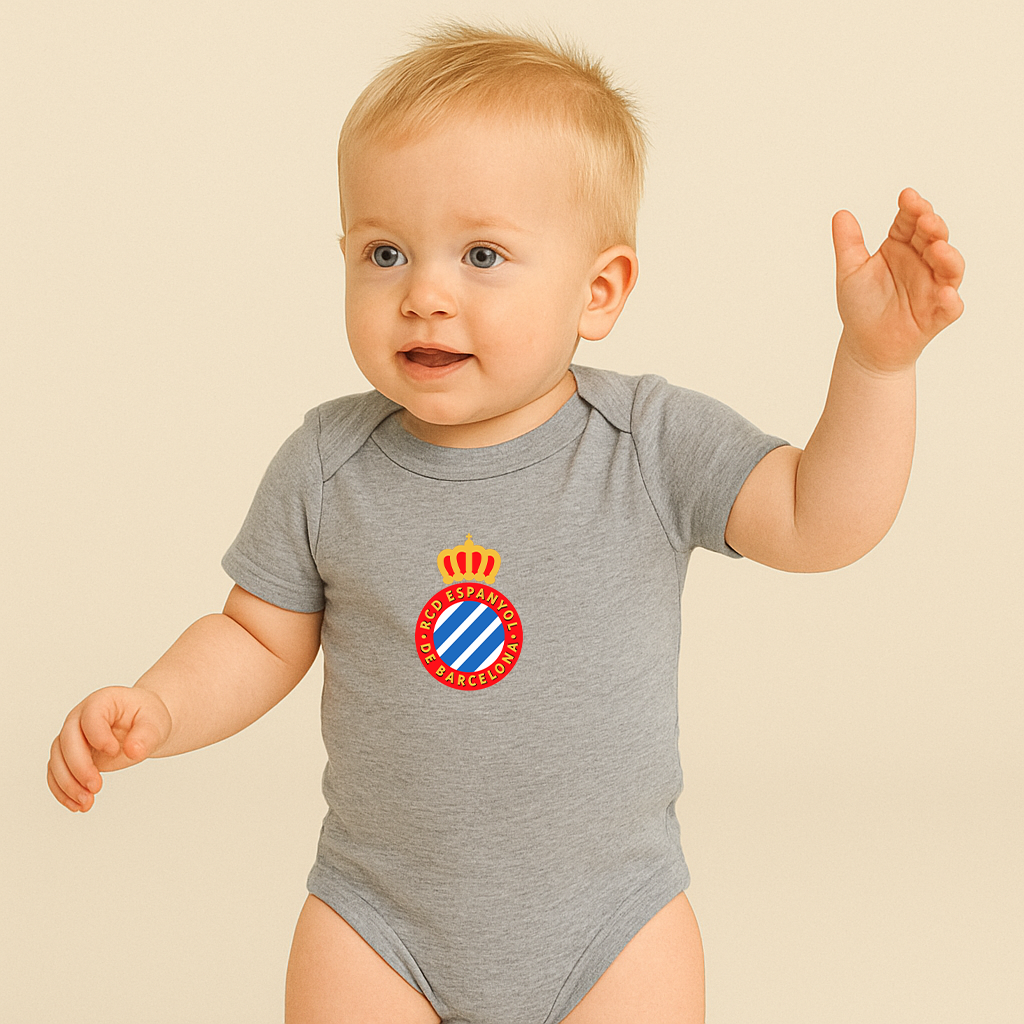 Espanyol Soccer Logo Baby Romper Onesie