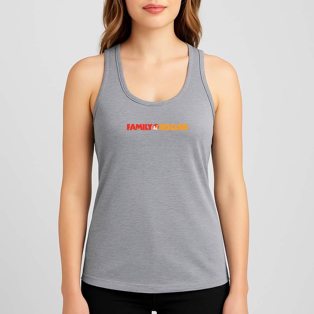 Women's Family Dollar Logo Next Level Ideal Racerback Tank