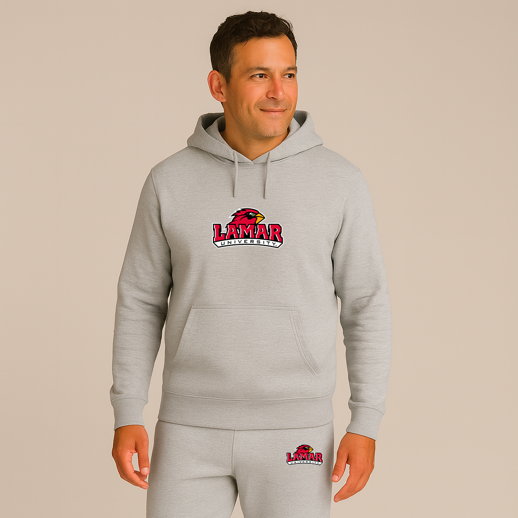 Men's Lamar Cardinals Logo Hoodie Joggers Set
