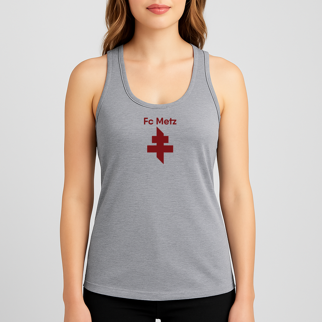 Women's FC Metz Soccer Logo Next Level Ideal Racerback Tank