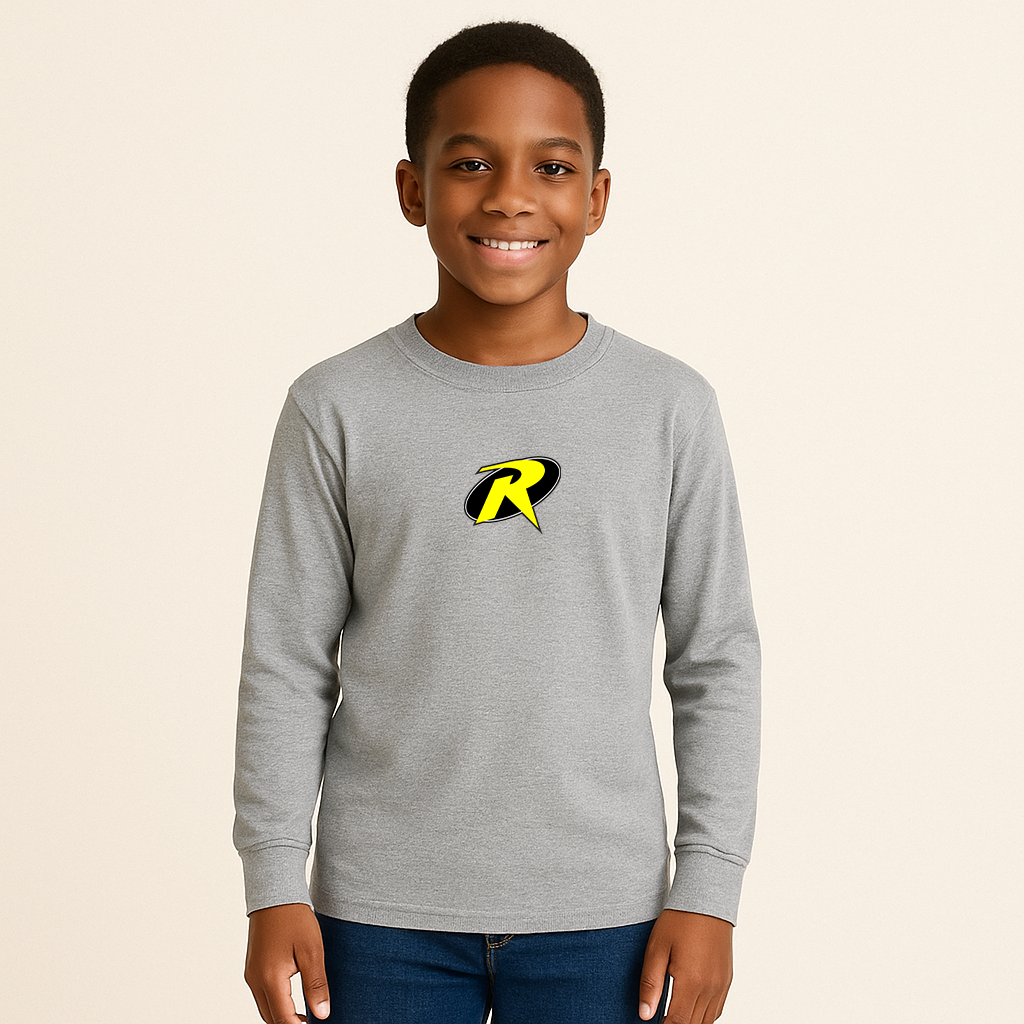 Youth Kids Robin DC Comics Superhero Long Sleeve T-Shirt