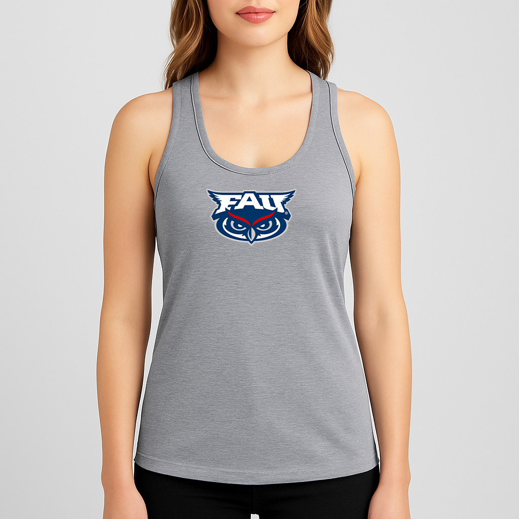 Women's Florida Atlantic Owls Logo Next Level Ideal Racerback Tank