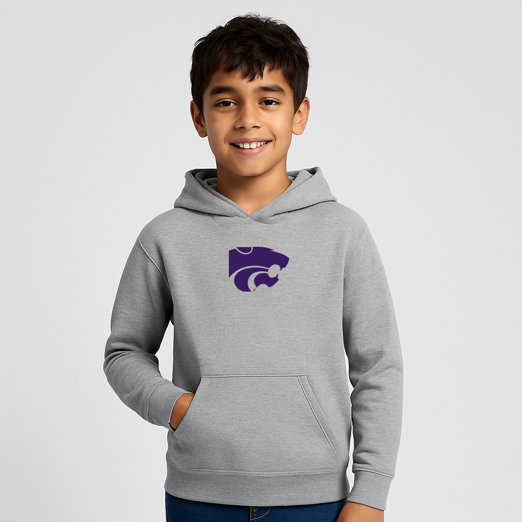 Youth Kansas State Wildcats Logo Pullover Hoodie