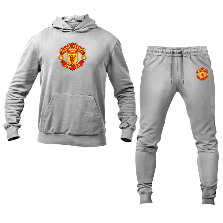 Men’s Manchester United Soccer Soccer Logo Hoodie Joggers Set