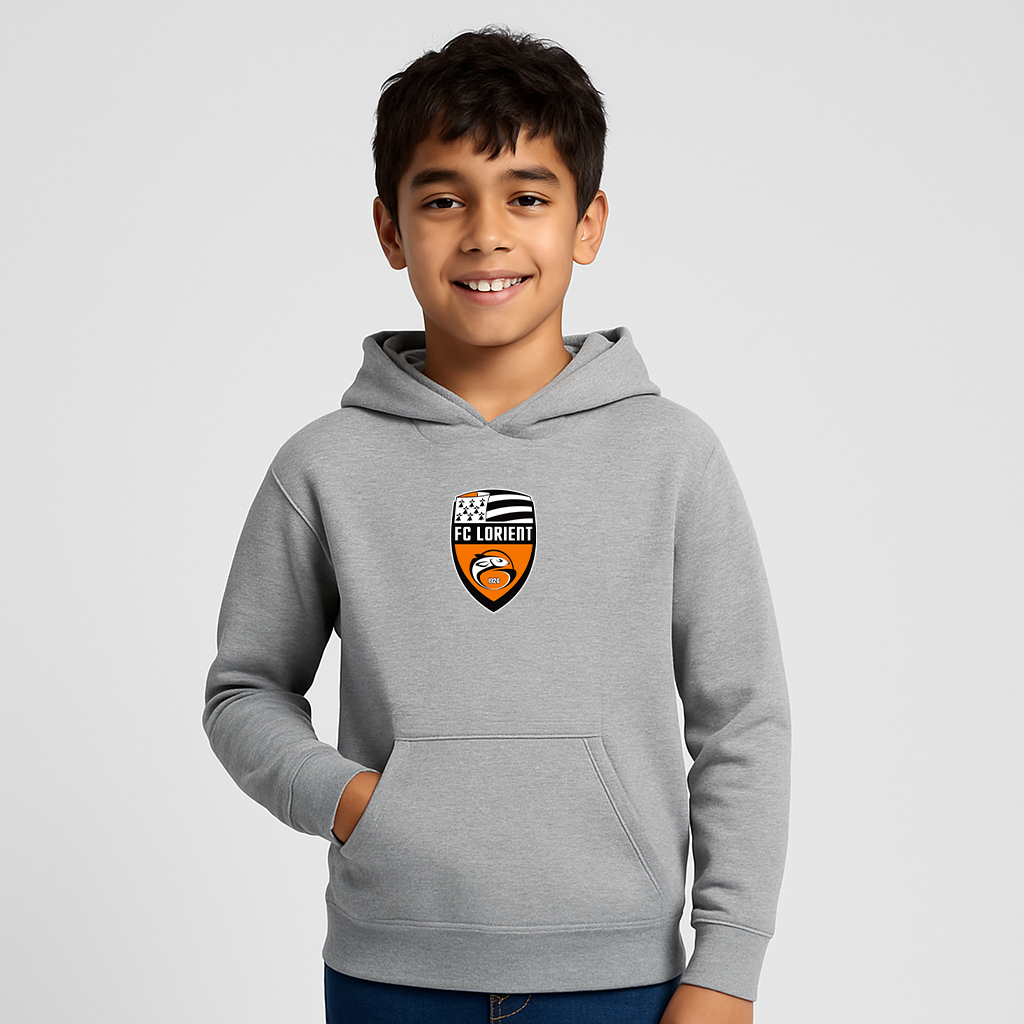 Youth FC Lorient Soccer Logo Pullover Hoodie