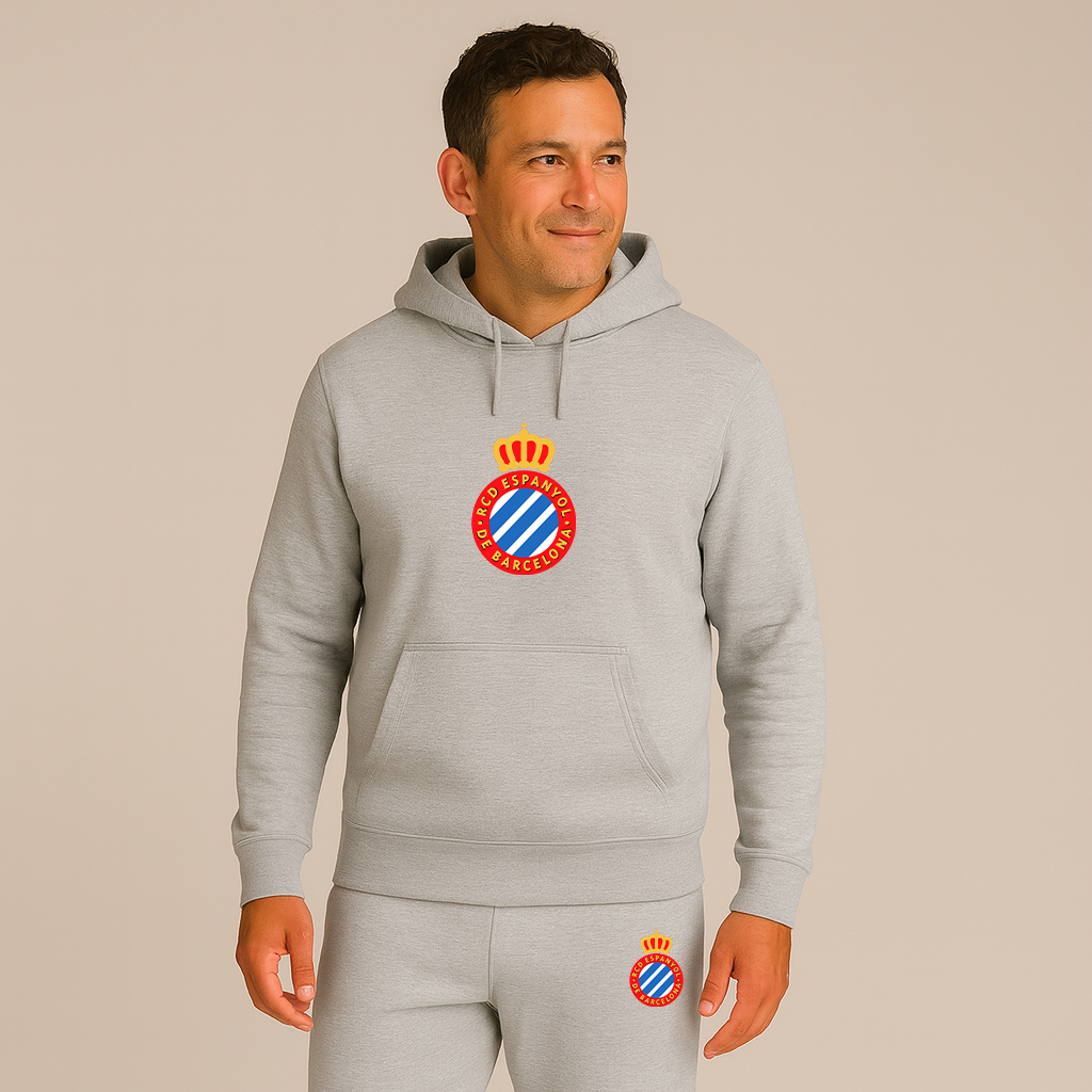 Men's Espanyol Soccer Logo Hoodie Joggers Set