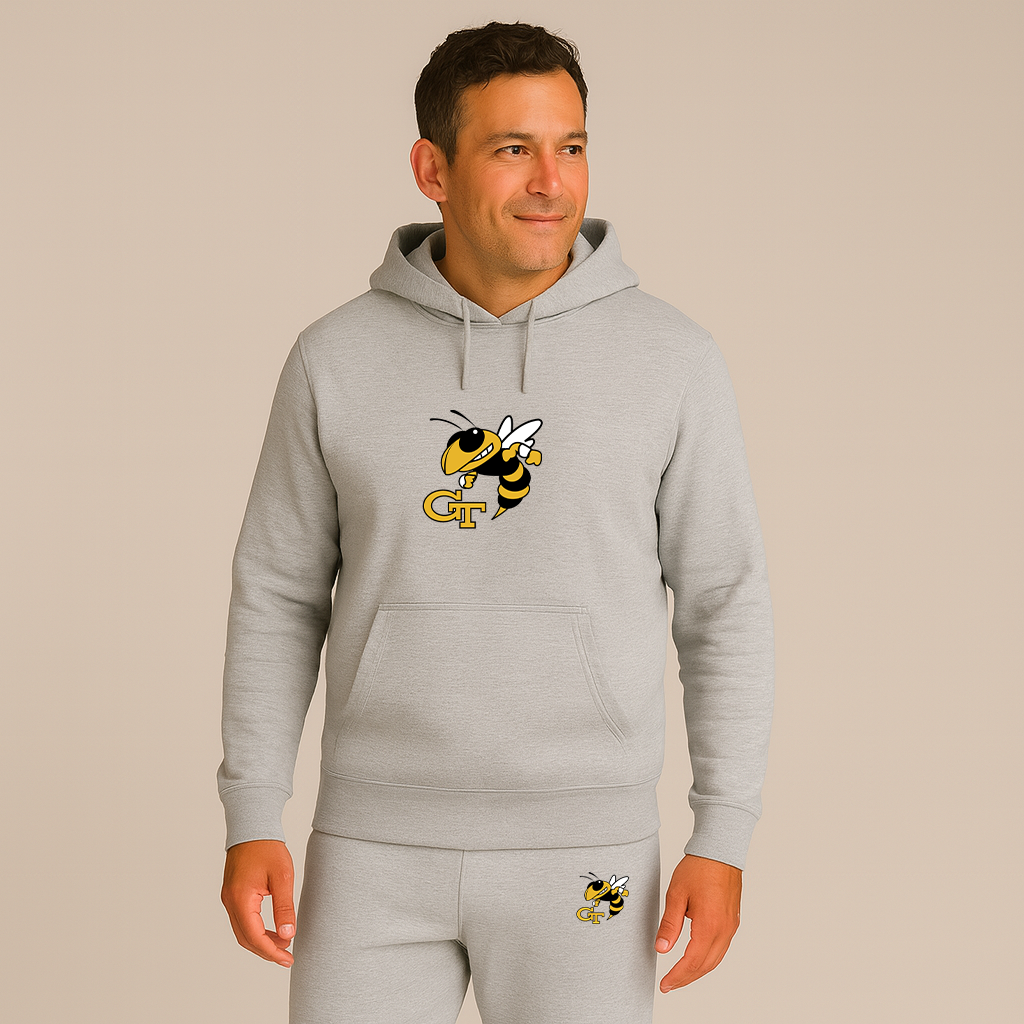 Men's Georgia Tech Yellow Jackets Logo Hoodie Joggers Set